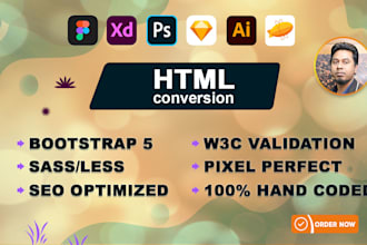convert PSD to HTML with pixel perfect bootstrap website