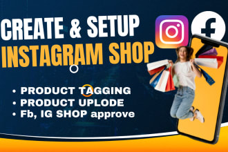 create setup facebook shop, instagram shop and add product