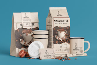 make professional packaging, label design, product label and banner