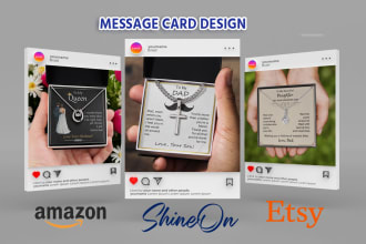 design message card shineon jewelry for you