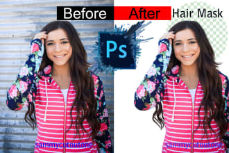 photoshop hair masking image mask background removal fast