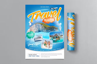 traveling flyers posters and social media creatives