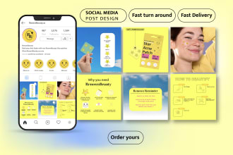 design creative social media post for instagram and facebook