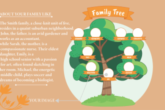 create genogram or family tree or ecomap and design poster