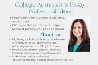 edit your common app essay or personal statement for college