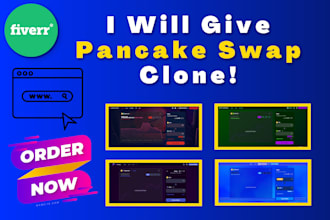 give pancake swap clone, pancakeswap fork v2, dex defi