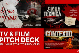 design a cinematic pitch deck for film and TV