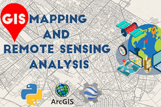 do any gis maps and spatial analysis with arcgis, qgis and python