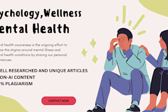 write expert mental health and wellness articles