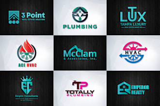 do plumbing real estate hvac or construction logo design