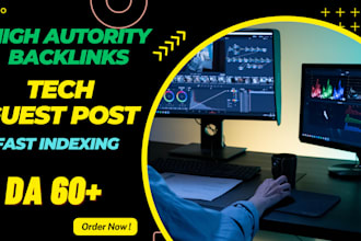 do tech guest post on high da tech blogs and provide authority backlinks