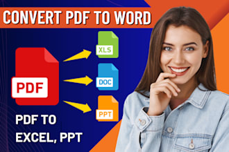 convert PDF to word, PDF to excel in 1 hour