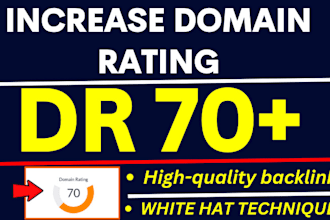 increase domain rating increase ahrefs dr 70 plus with high quality backlinks