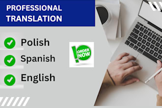 translate from polish,  english  into spanish