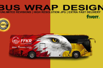 create stunning, professional bus, vehicle, van, bike, boat wrap design