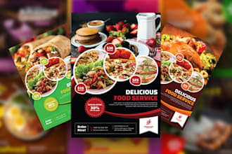 design eye catching food flyer for your business