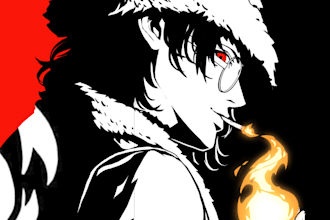 do amazing custom illustration in persona vibe for you