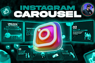create linkedin carousel, instagram carousel, social media ads post in 12 hours