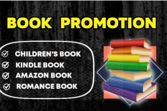 amazon book promotion, christian, fantasy, children comic or ebook marketing
