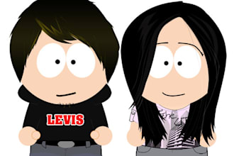 make your COOL Chibi Cartoon South Park inspired avatar with your message