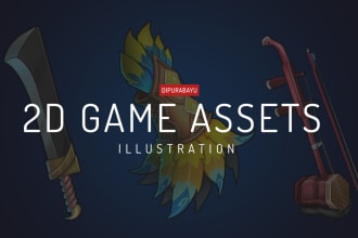 create professional 2d video game art and asset designs