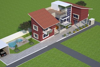 do 3d exterior rendering  and  3d modeling by 3ds max