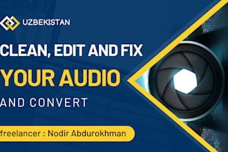 clean, edit, fix and convert your audio file