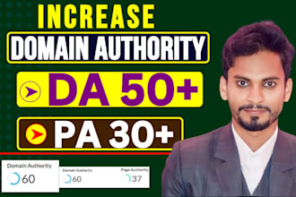 increase moz da pa 50 plus increase domain authority guaranteed