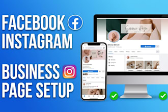 do professional facebook page setup and instagram page creation with branding