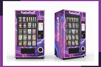 design vending machine website, vending machine, vending machine landing page