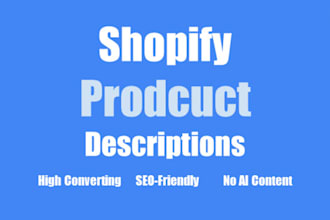 write converting and selling shopify product descriptions