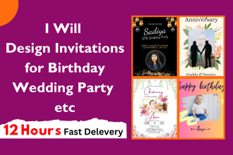 create digital invitations for wedding, birthday party etc