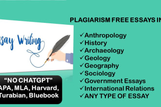 write geology essays, anthropology, archaeology essays, history and geography