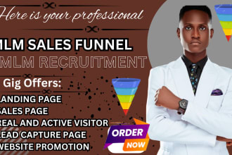 do MLM sales funnel, landing page, MLM website promotion, MLM recruiting funnel