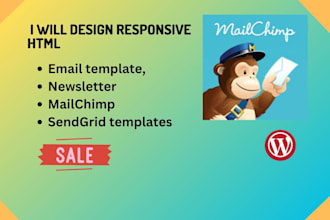 create a fully responsive  mailchimp html  template