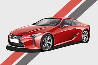 draw your car into a cool vector car art