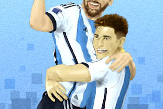 draw you with messi or your favorite athlete