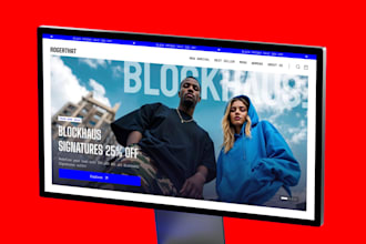 design stylish shopify clothing or fashion store or website