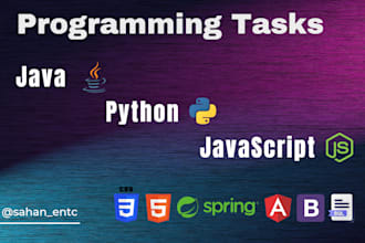 do java, python, javascript projects