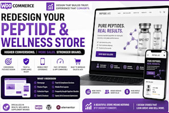 redesign your dtc peptide or wellness woocomerce store for more sales conversion