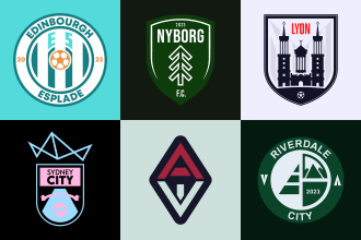 create simple football badge crest or redesign it