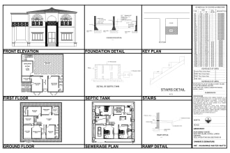 provide architect draftsman service for house plan and commercial plan