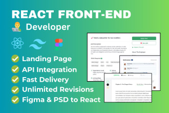 be your front end web developer using react, typescript, redux, and tailwind css