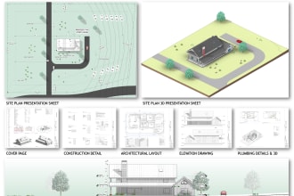 create architectural bim blueprint permit drawings