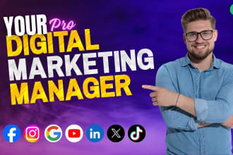 be your digital marketing manager provide services, strategy