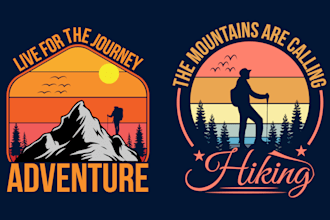 do adventure mountain outdoor hiking  custom t shirt design