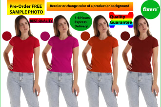 recolor or change color of a product or background 100 photos