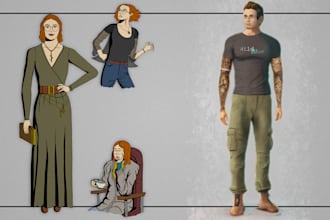 hand draw digital character portraits for your rpg or novel