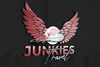 create a modern 3d timeless logo design with copyrights