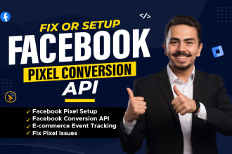 fix or setup facebook pixel and conversion API for any website